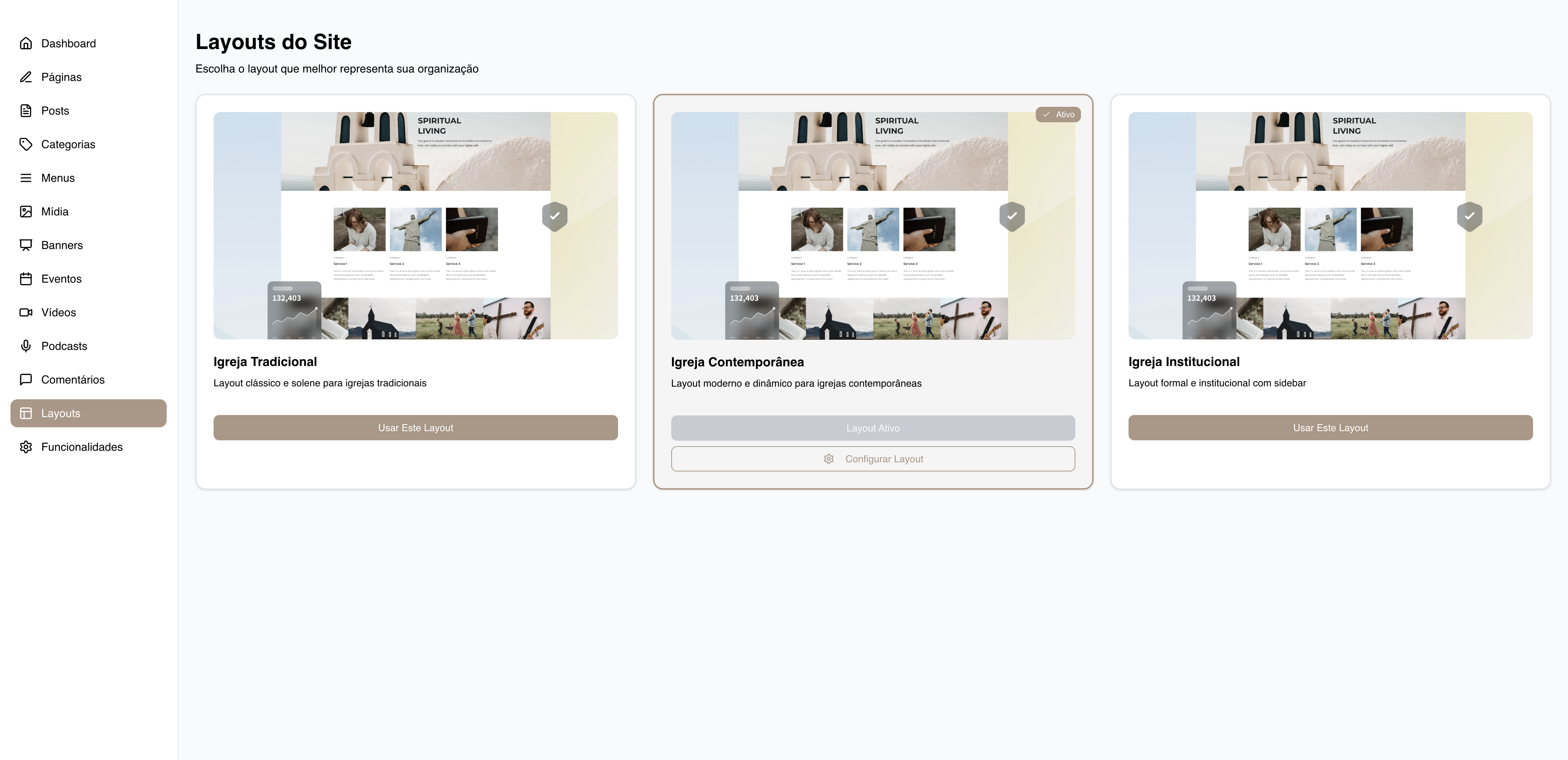 Site institucional completo